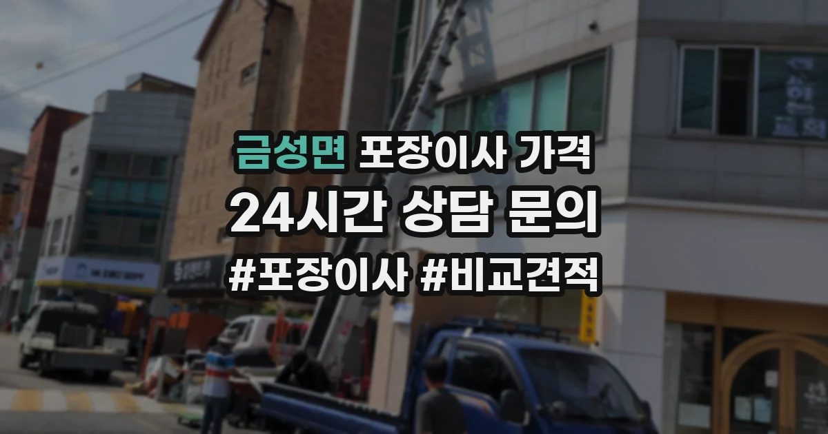 금성면 포장이사 가격