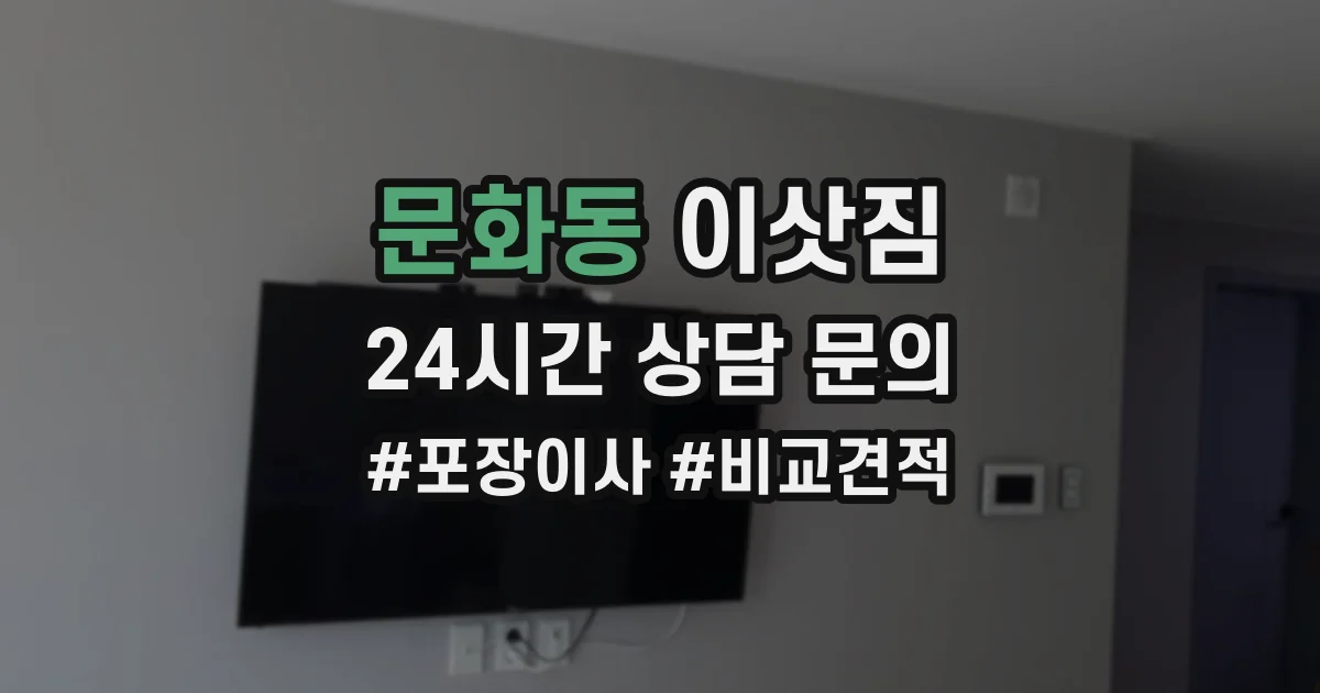 문화동 이삿짐