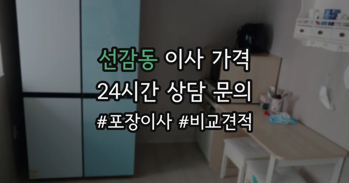 선감동 이사 가격