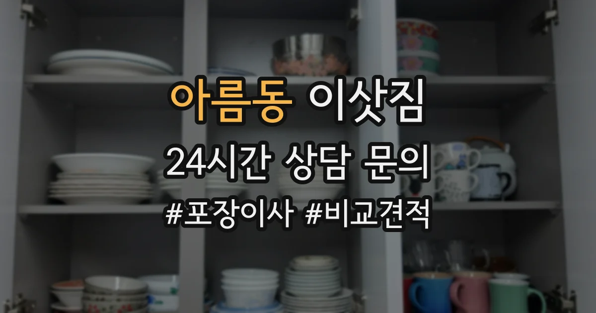아름동 이삿짐