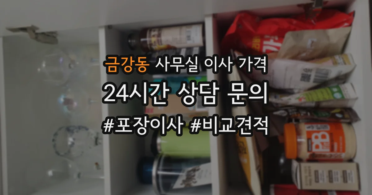 금강동 사무실 이사 가격