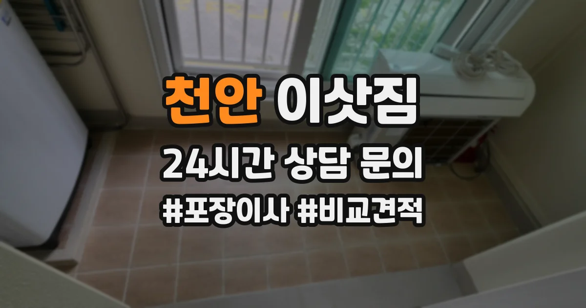 천안 이삿짐