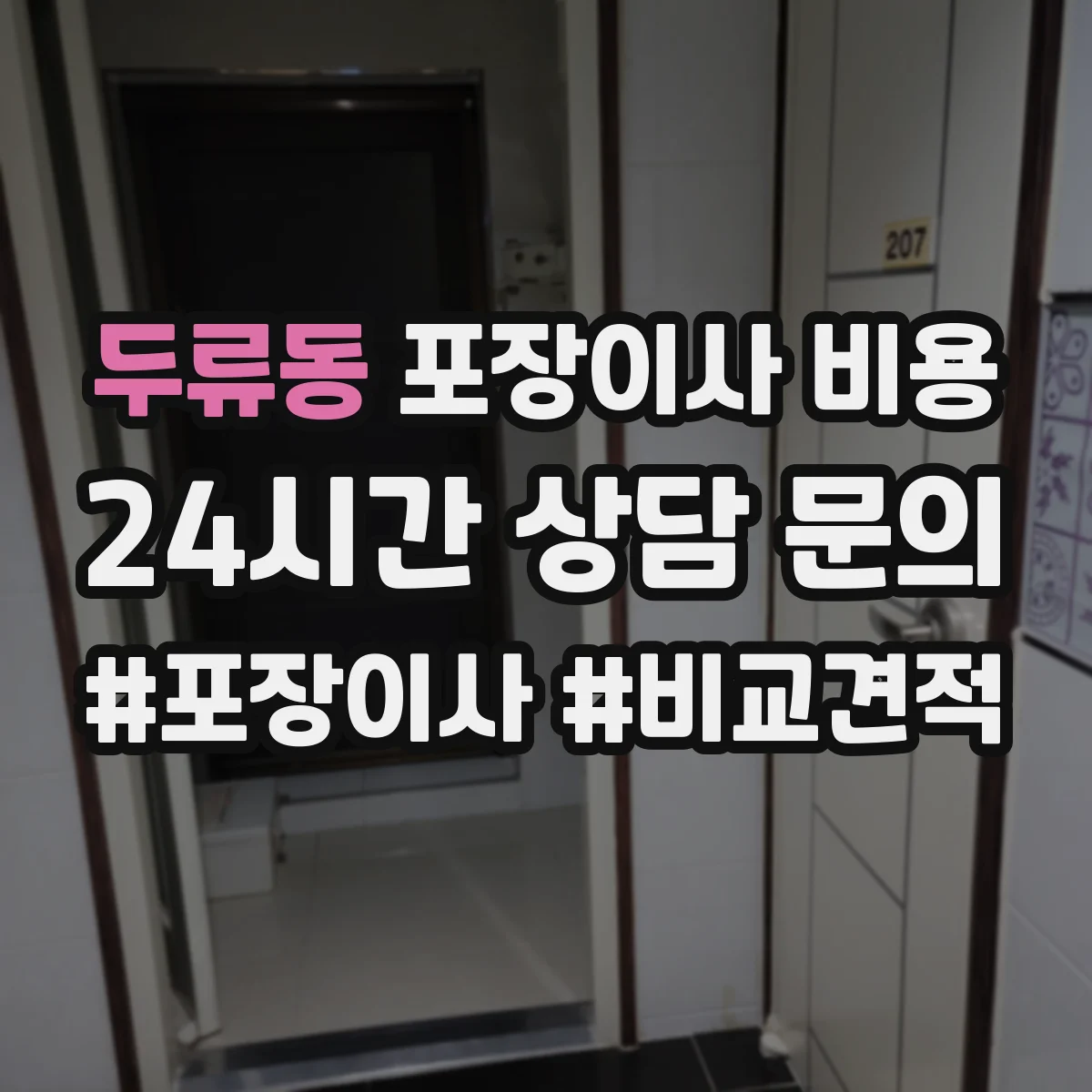 두류동 포장이사 비용