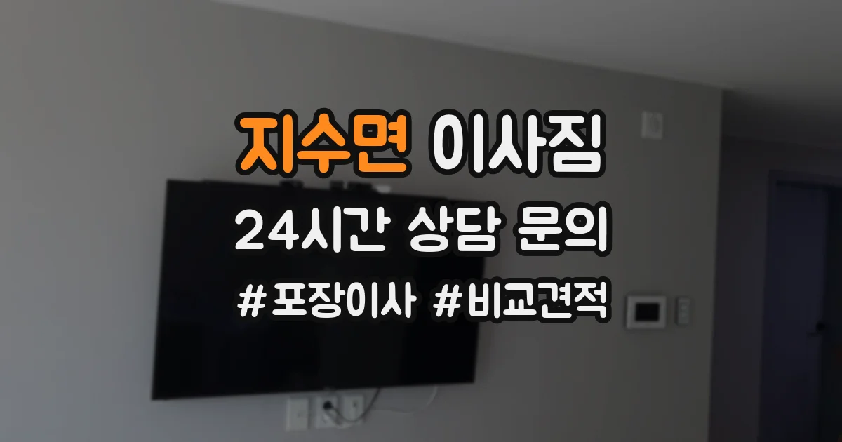 지수면 이사짐