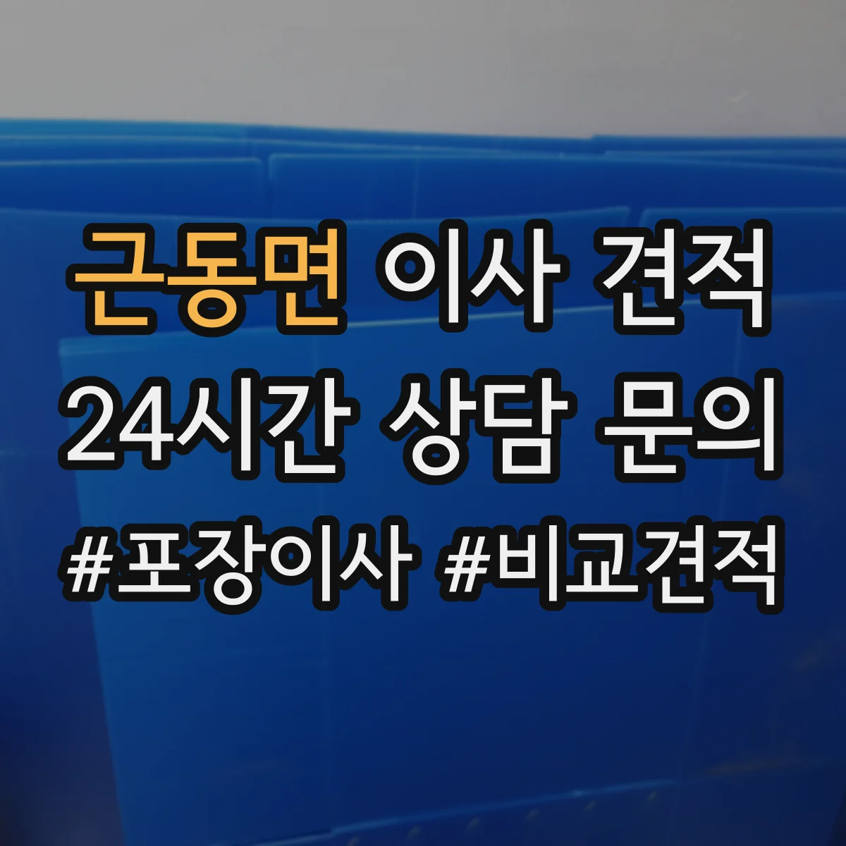 근동면 이사 견적