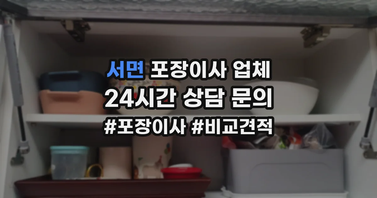 서면 포장이사 업체