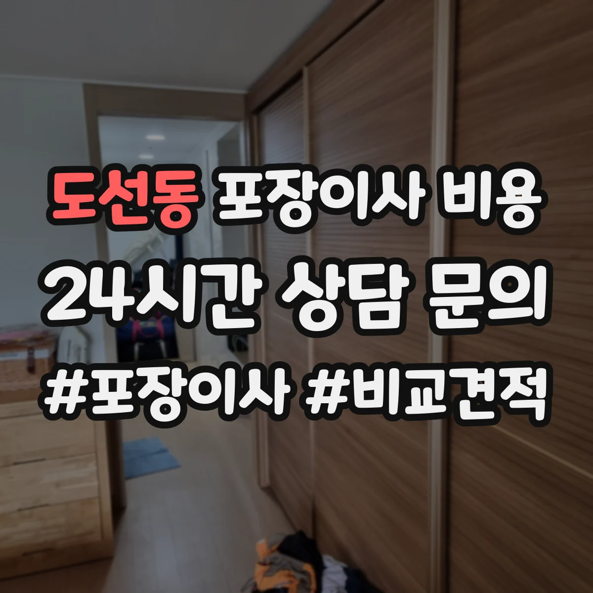 도선동 포장이사 비용