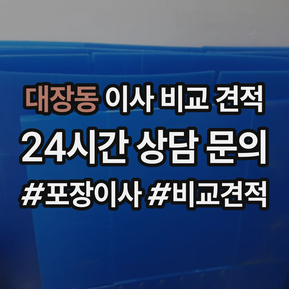 대장동 이사 비교 견적