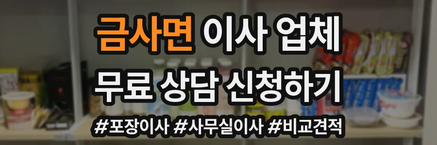 금사면 이사 업체