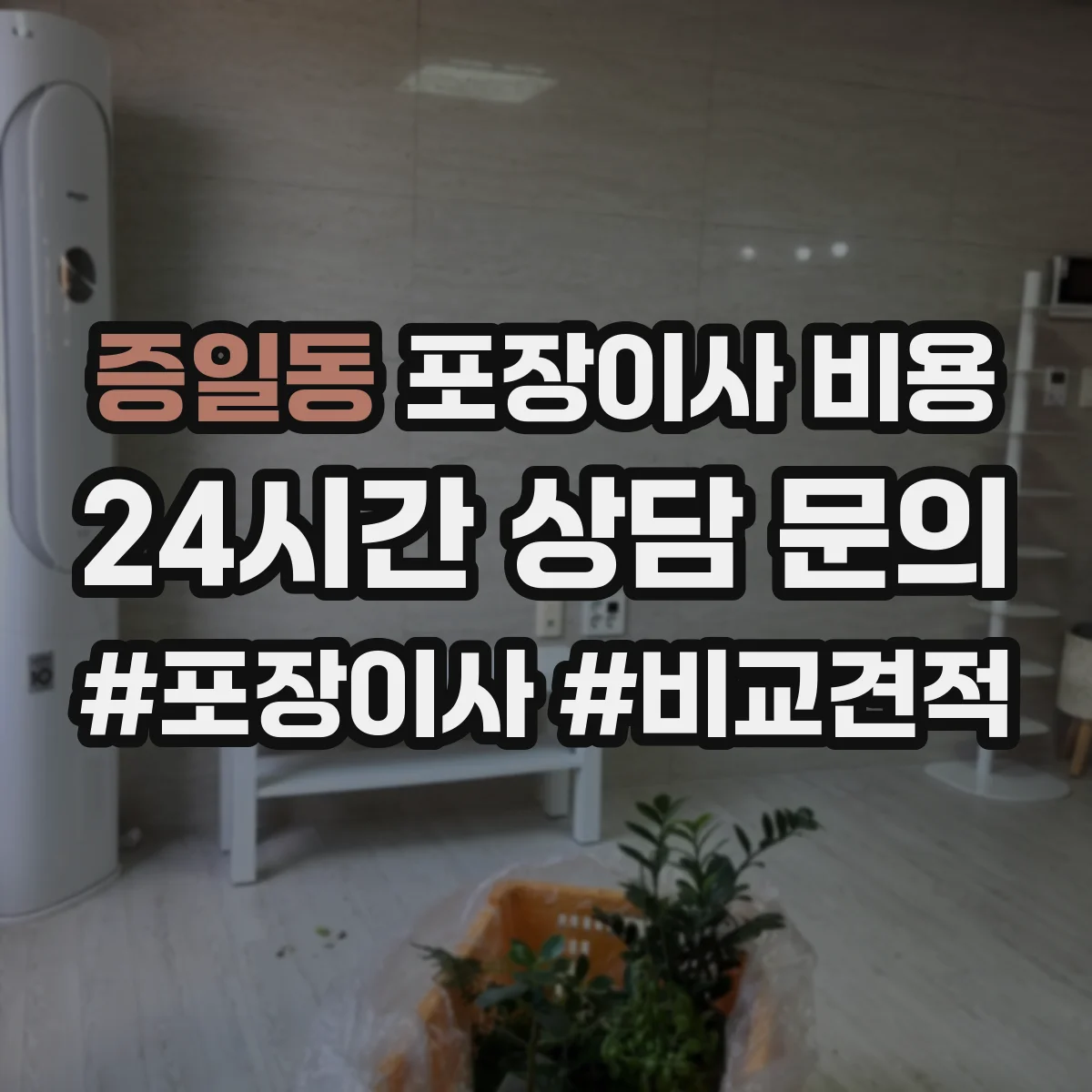 증일동 포장이사 비용