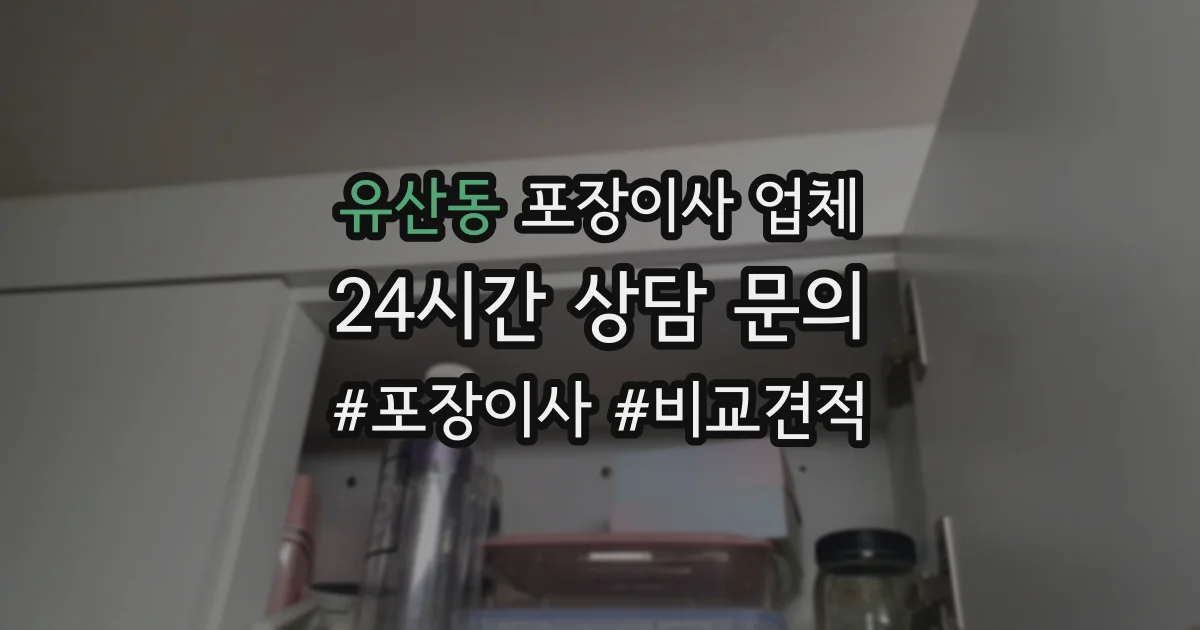 유산동 포장이사 업체