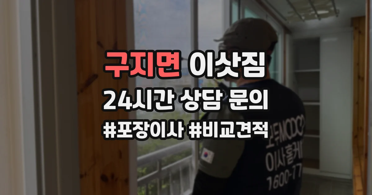 구지면 이삿짐