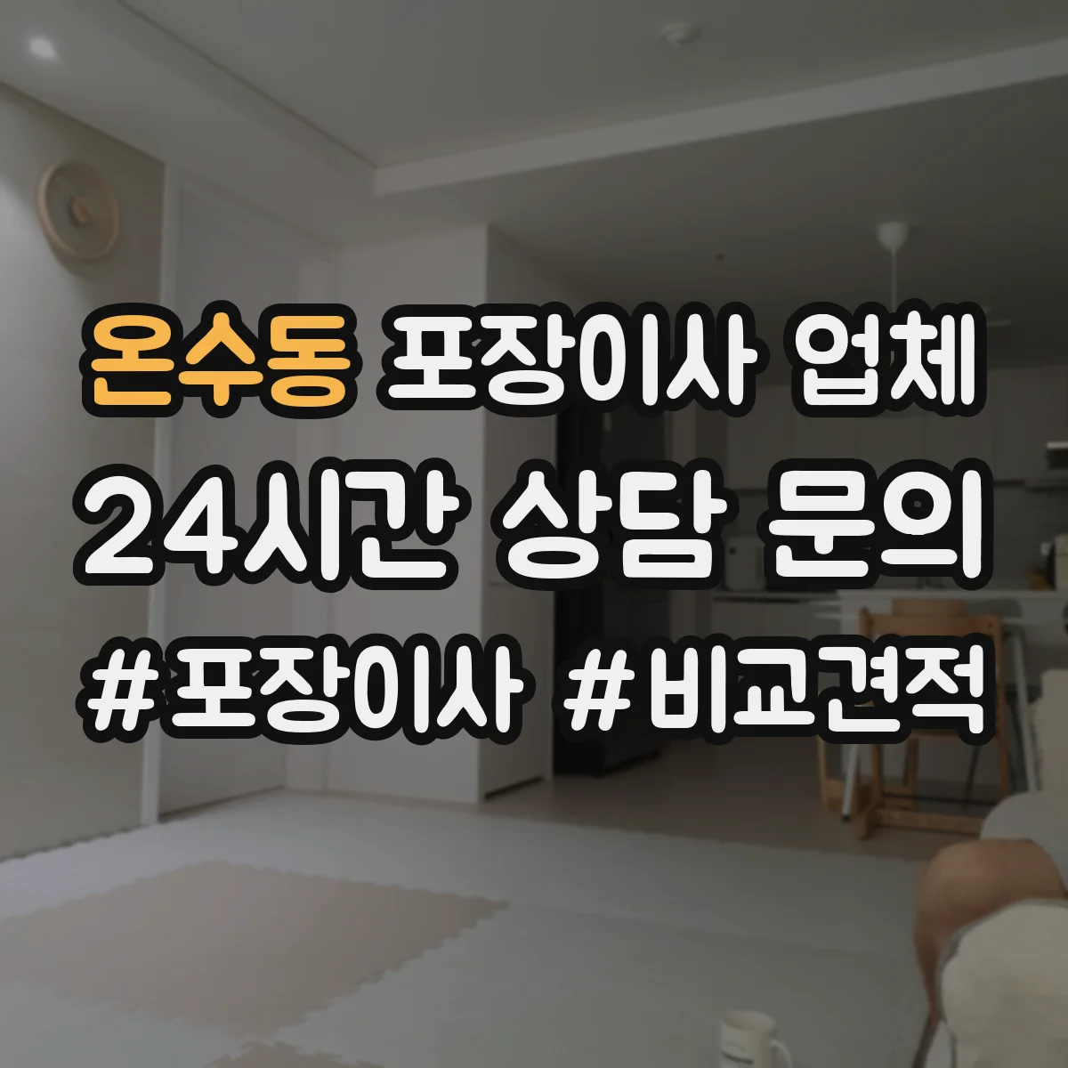 온수동 포장이사 업체