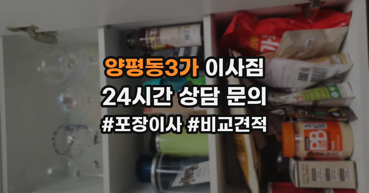 양평동3가 이사짐