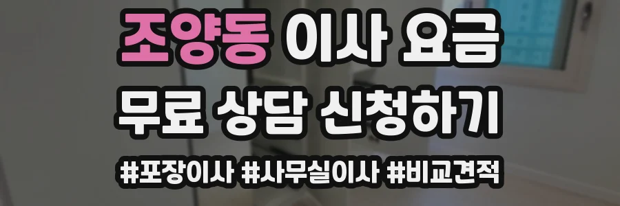 조양동 이사 요금