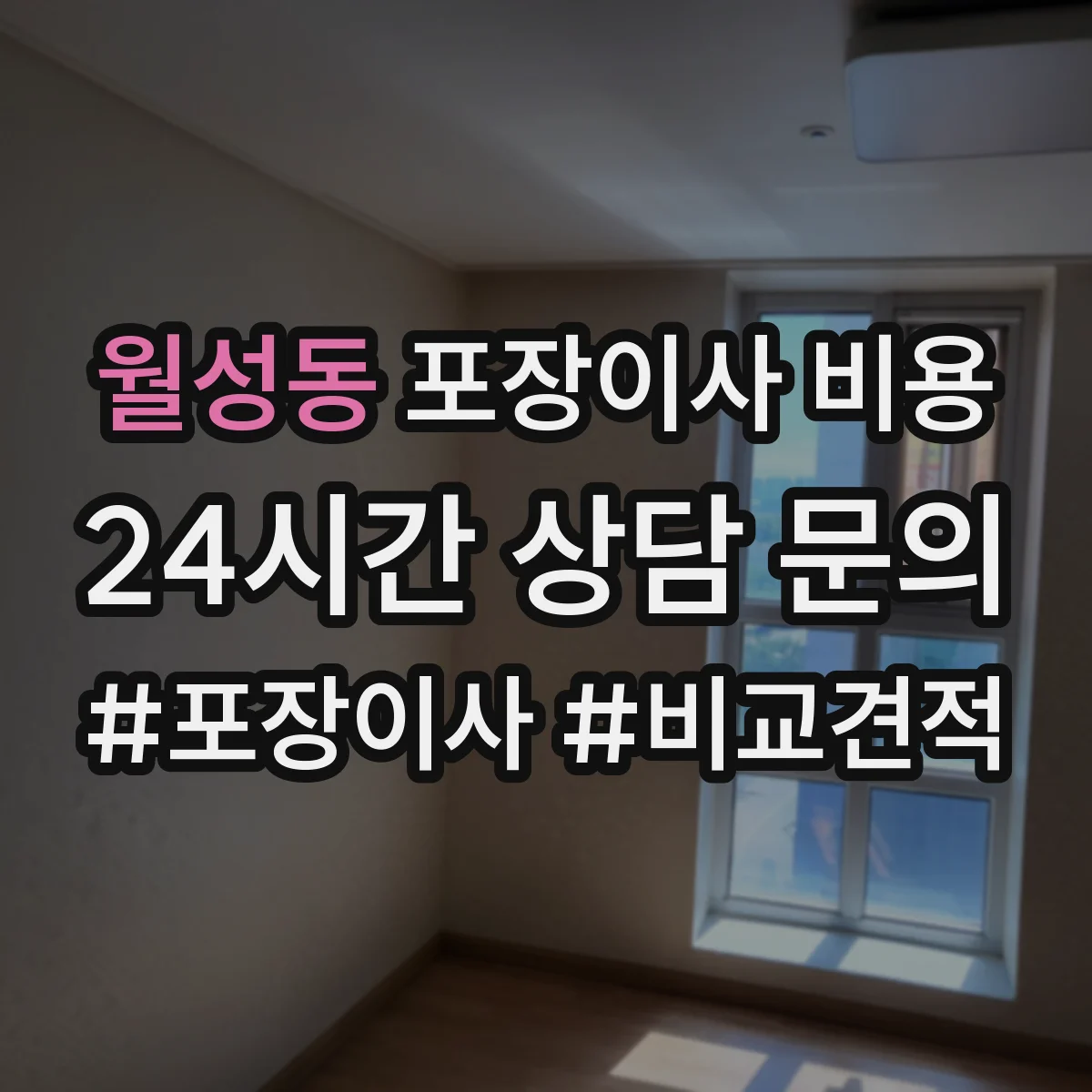 월성동 포장이사 비용