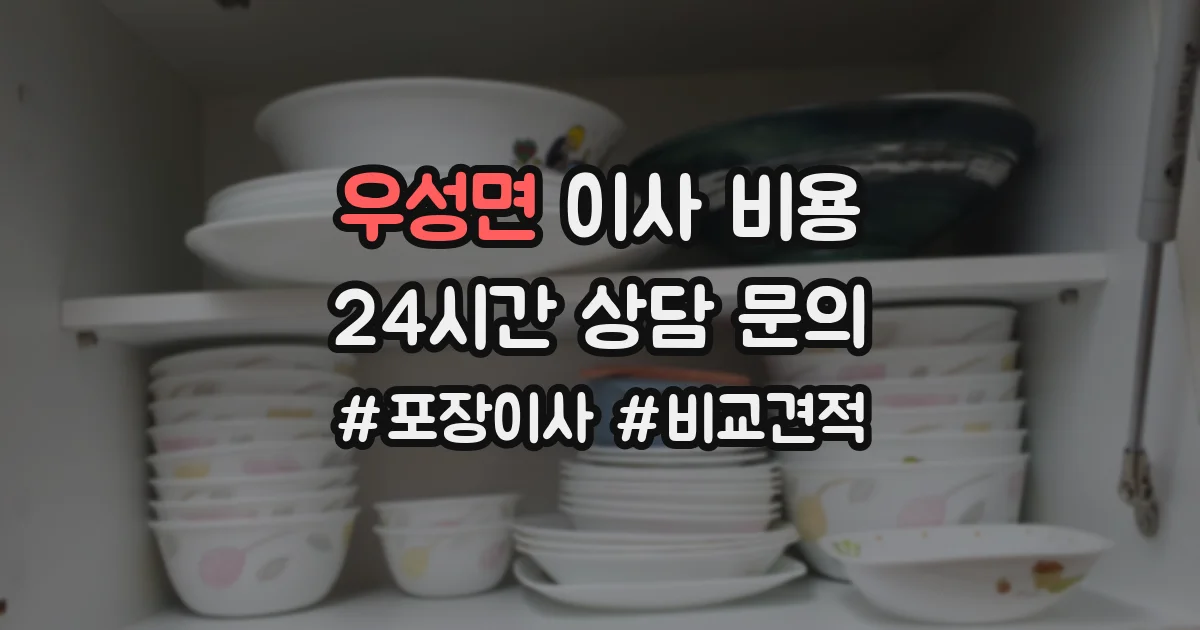 우성면 이사 비용