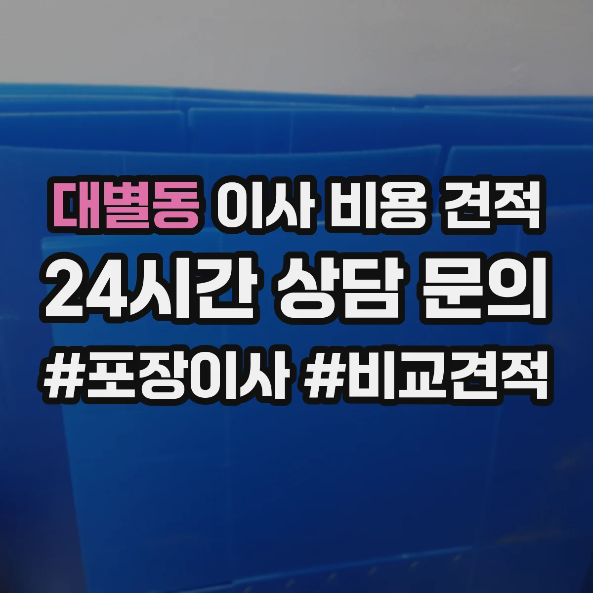 대별동 이사 비용 견적