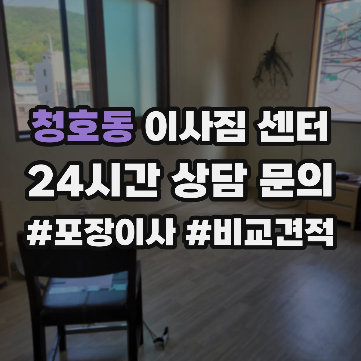 청호동 이사짐 센터