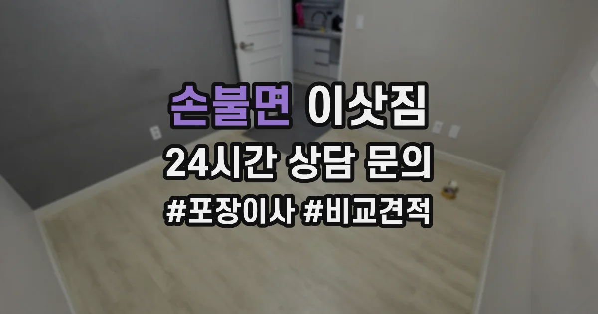 손불면 이삿짐