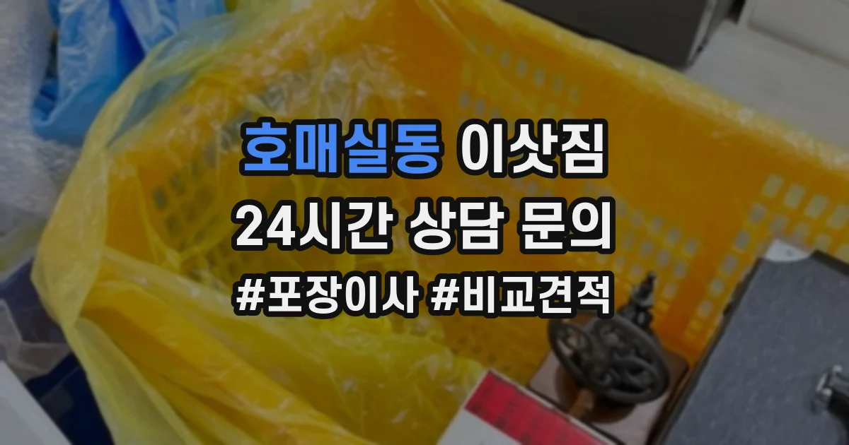호매실동 이삿짐