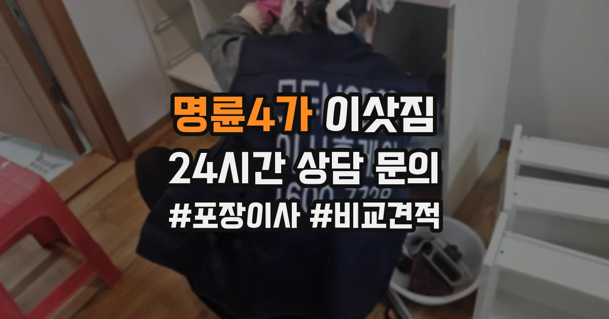 명륜4가 이삿짐