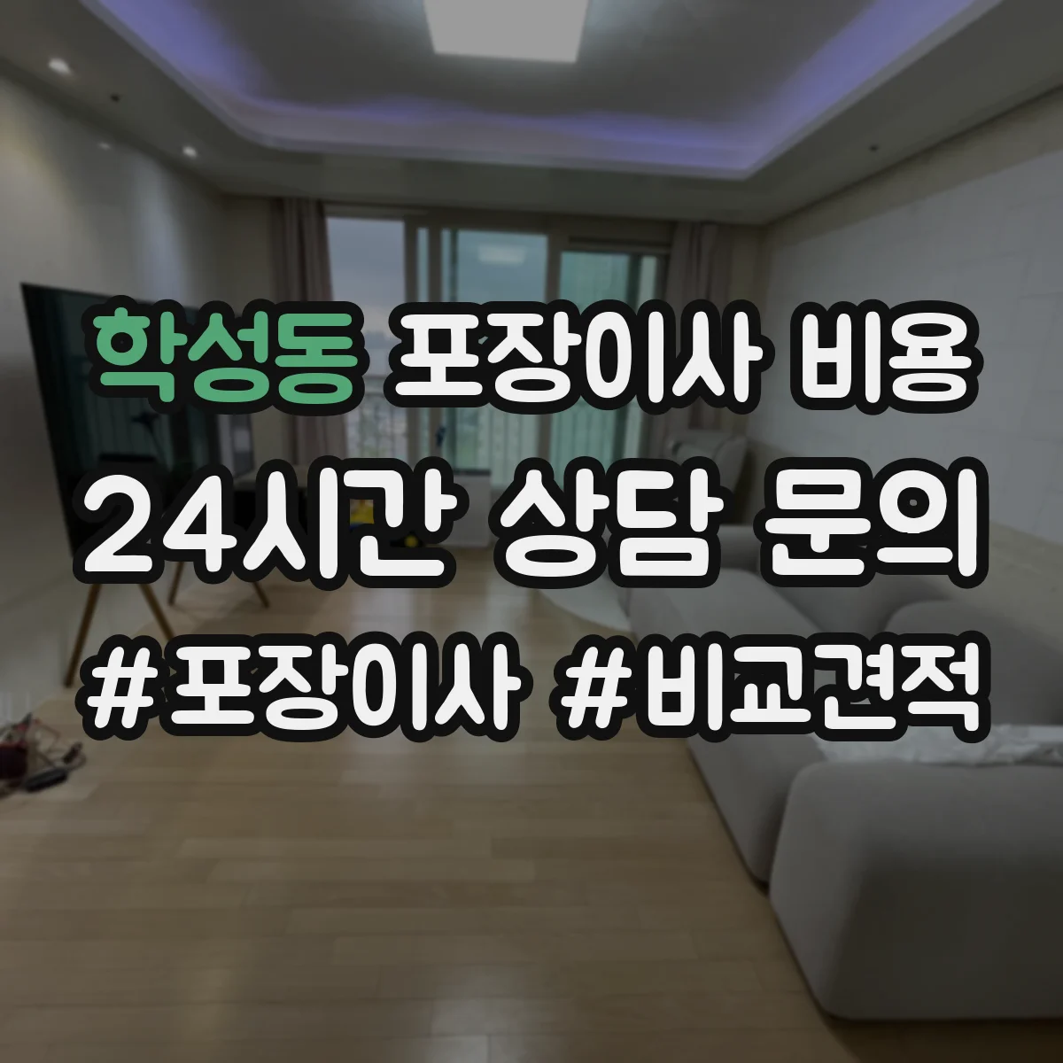 학성동 포장이사 비용