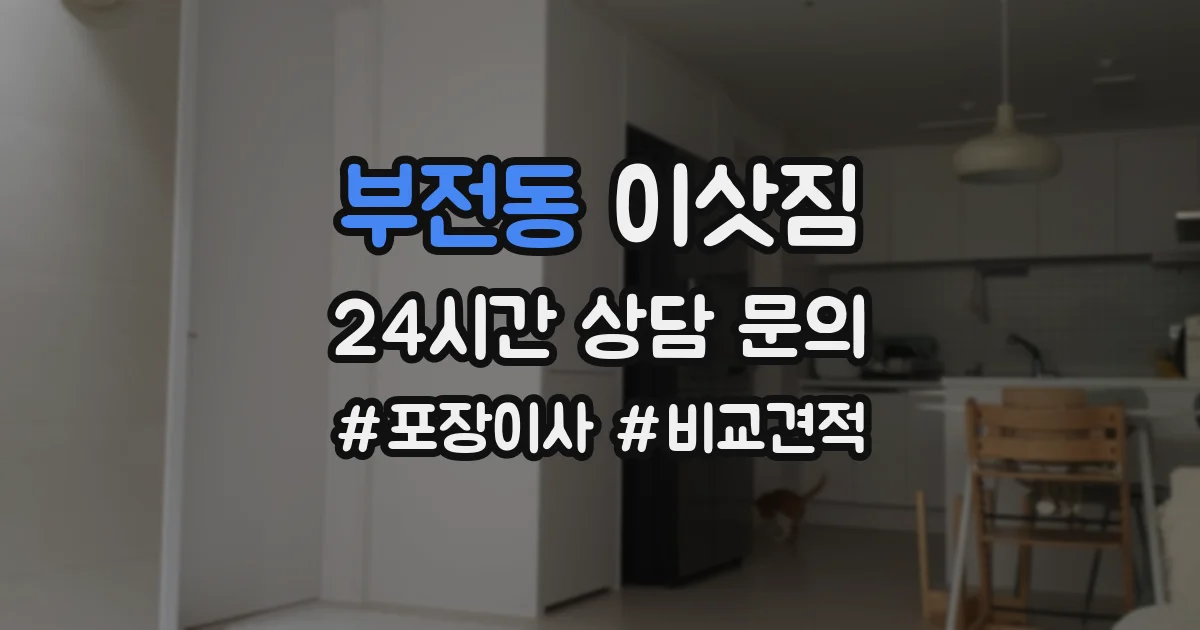 부전동 이삿짐