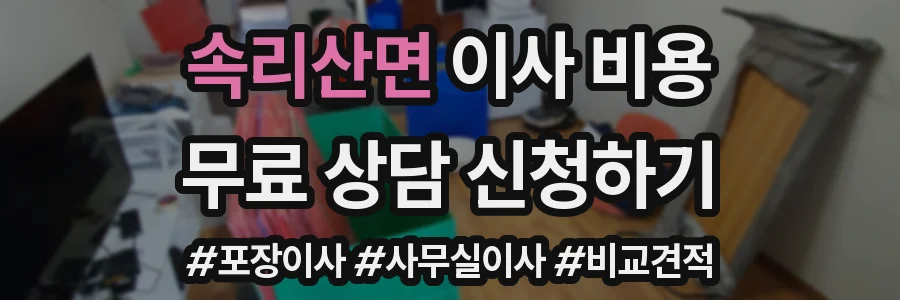 속리산면 이사 비용