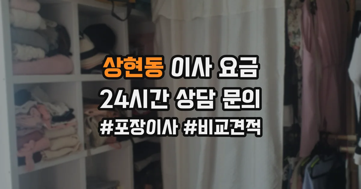 상현동 이사 요금