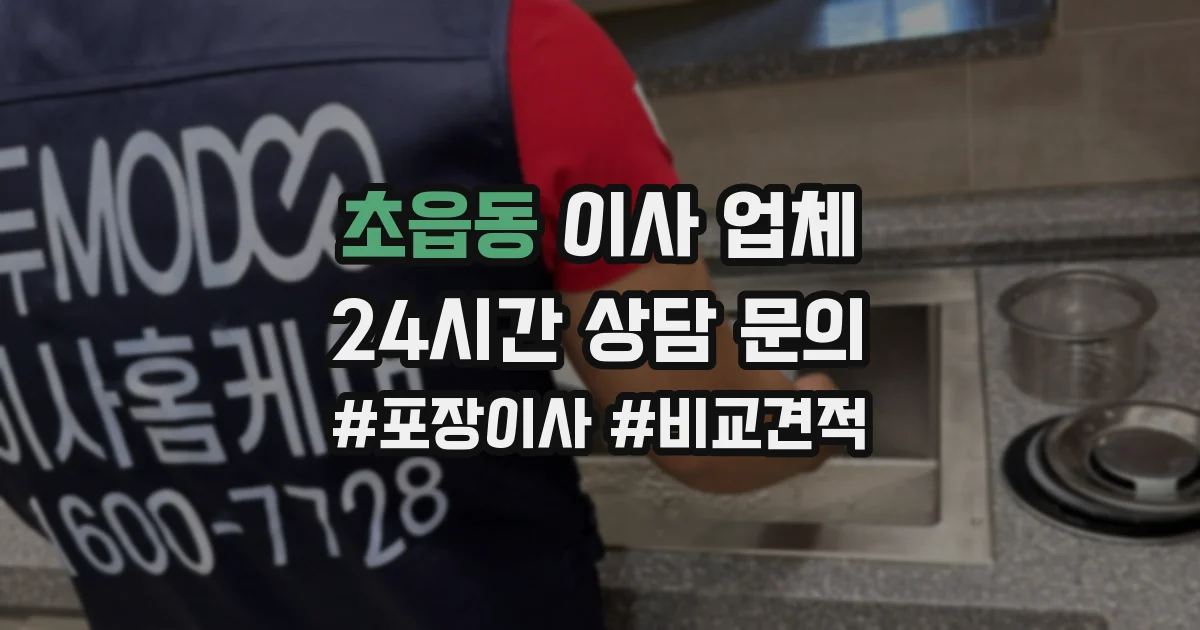 초읍동 이사 업체