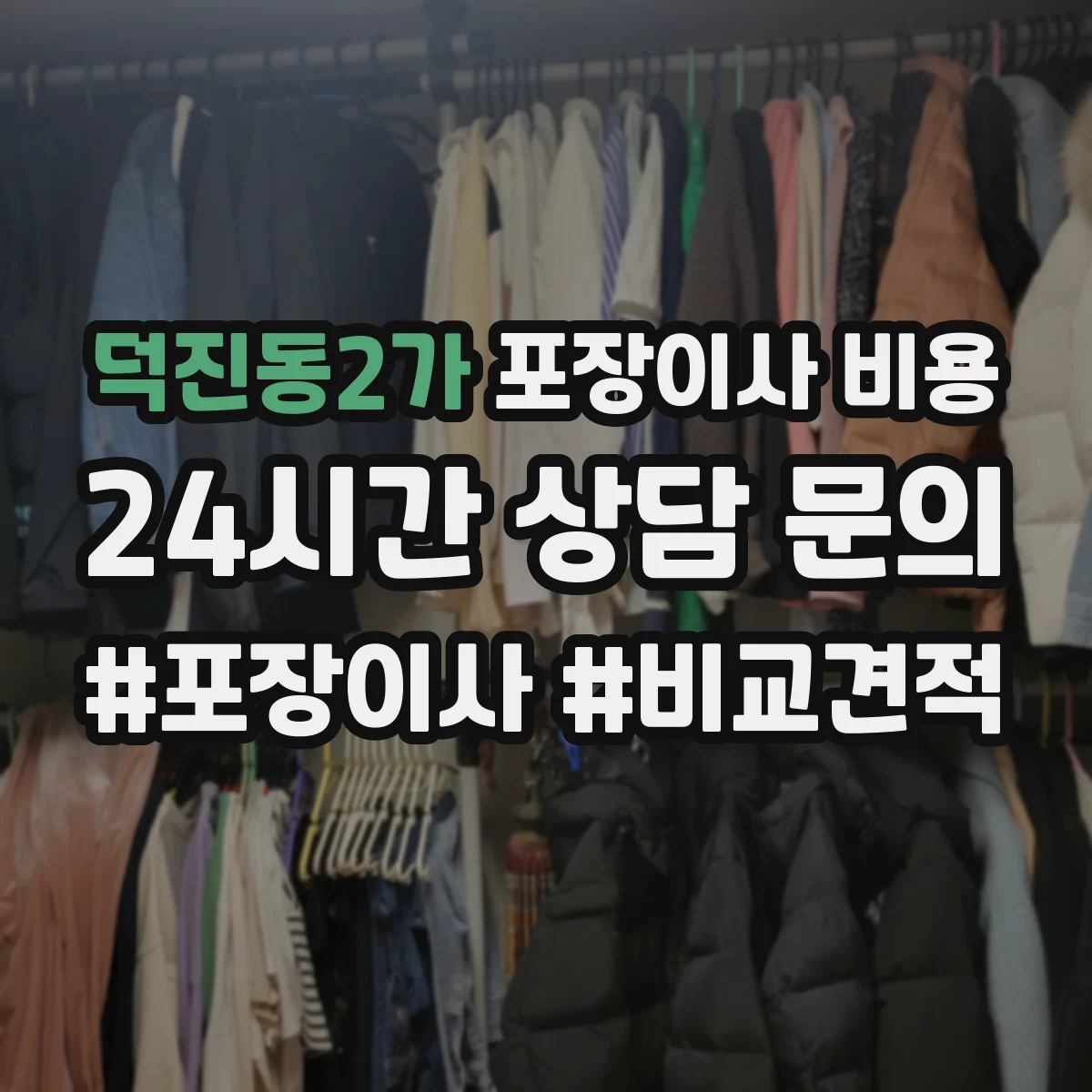 덕진동2가 포장이사 비용
