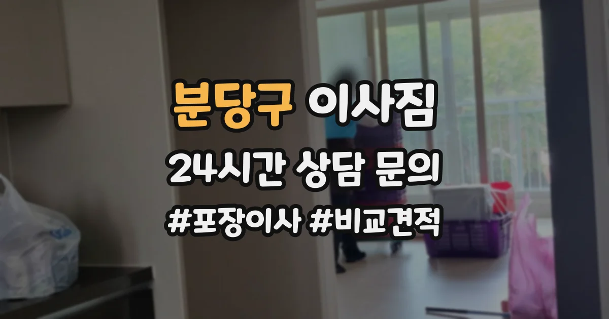 분당구 이사짐