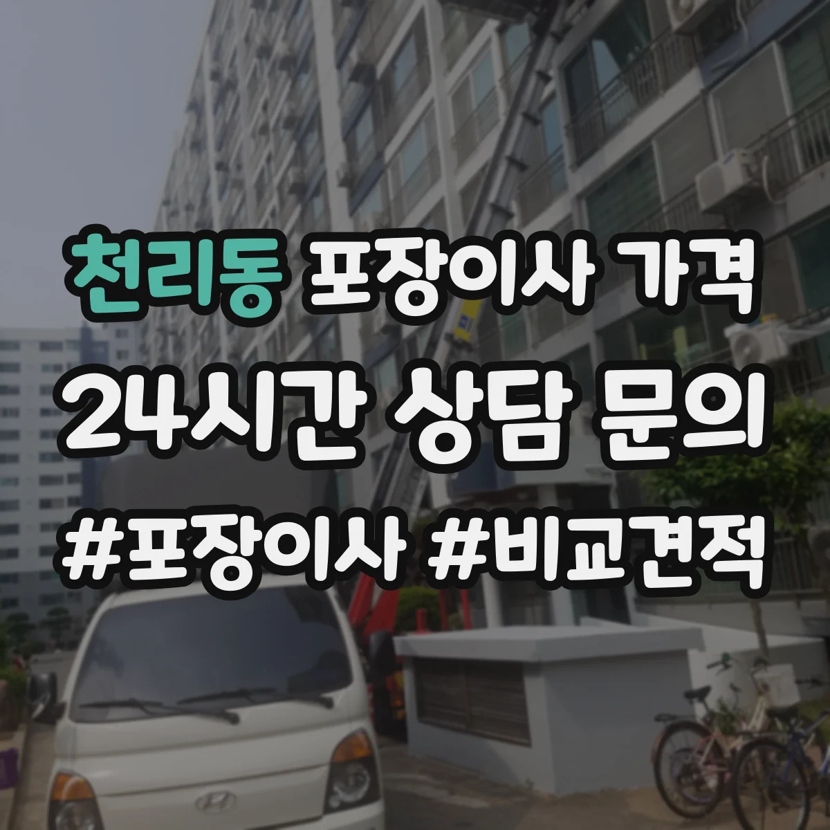 천리동 포장이사 가격