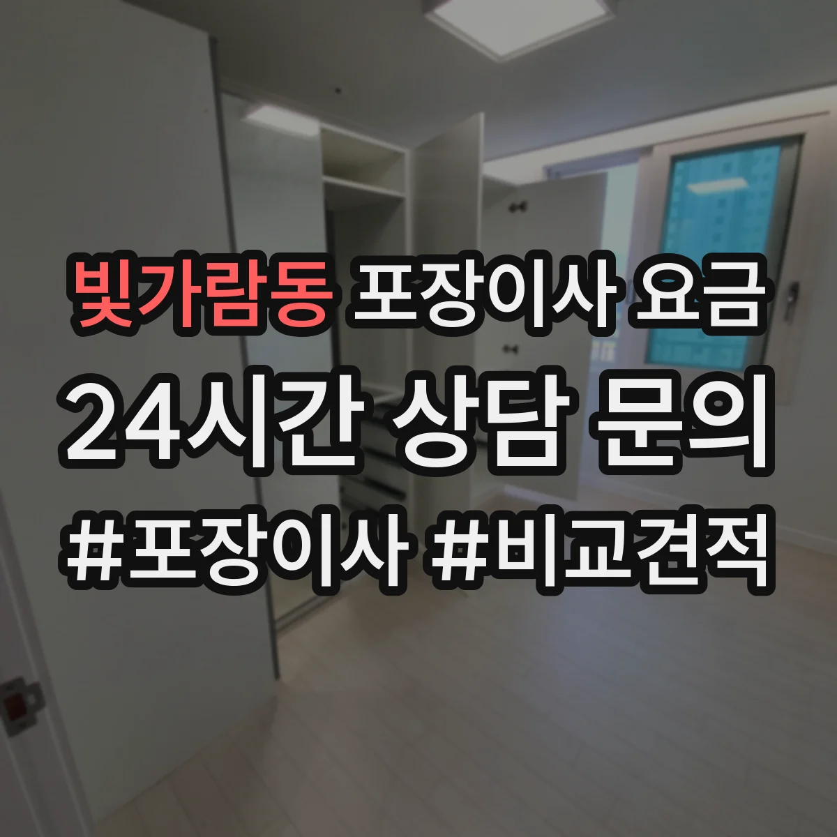 빛가람동 포장이사 요금