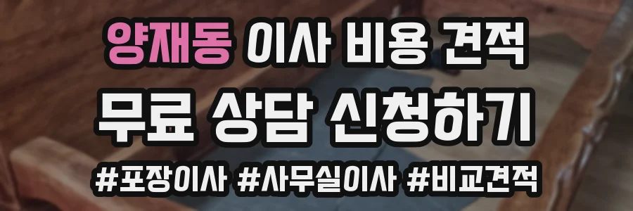 양재동 이사 비용 견적