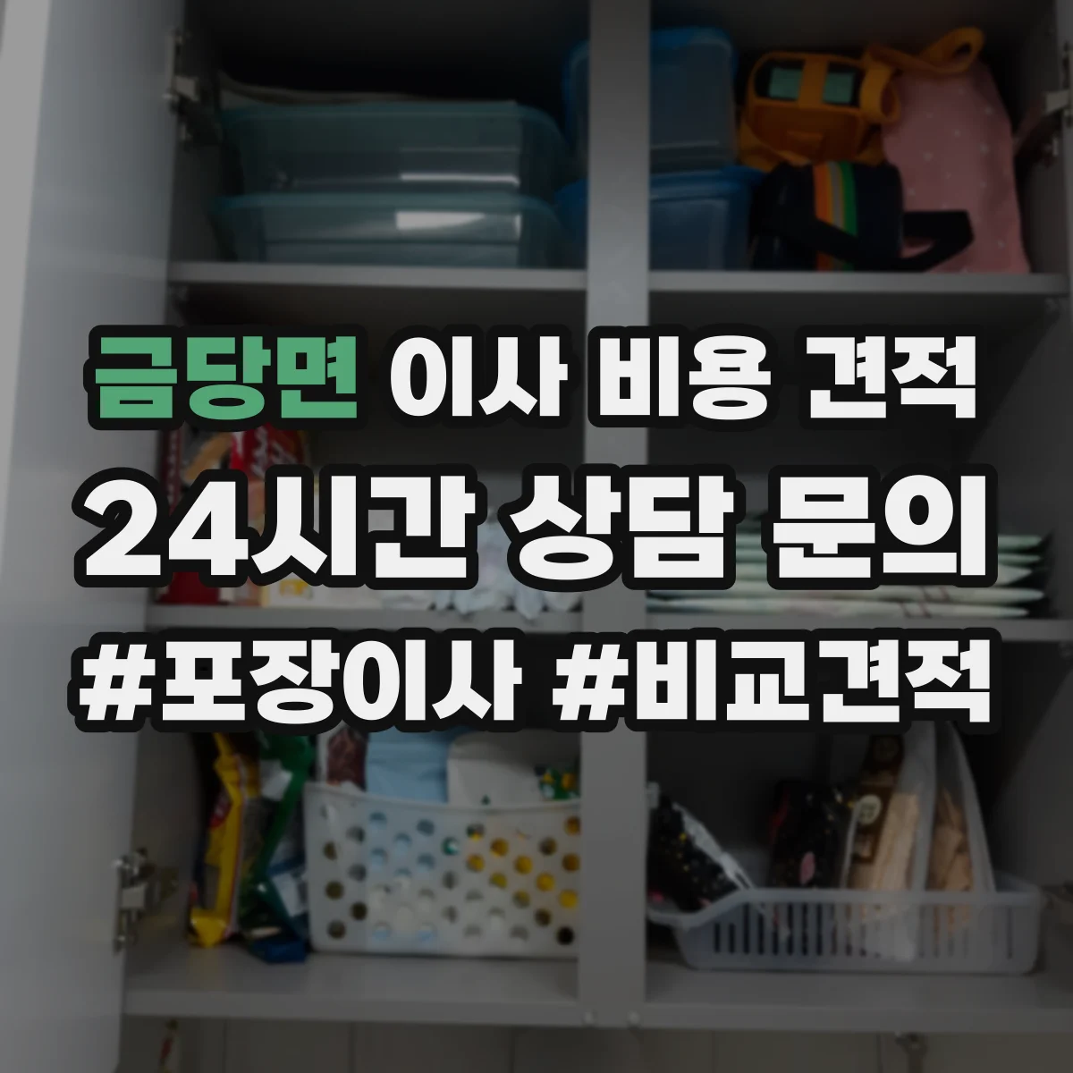 금당면 이사 비용 견적