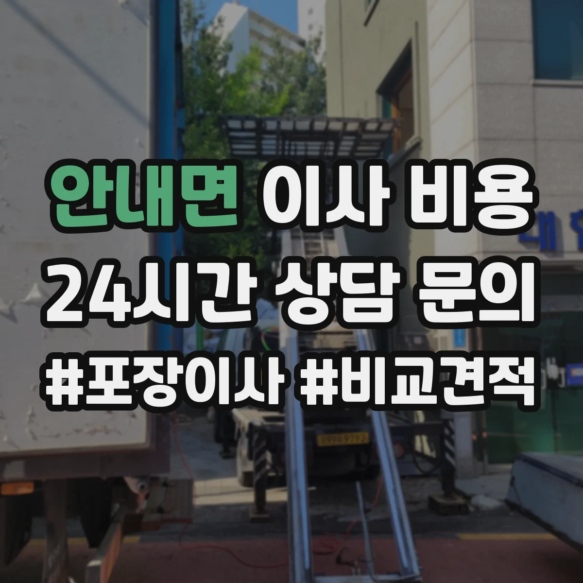 안내면 이사 비용