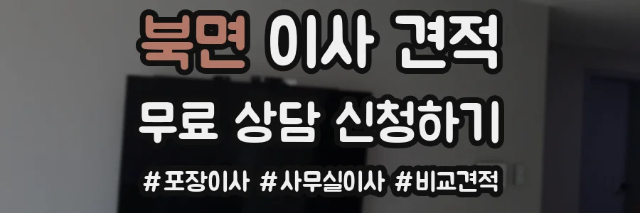 북면 이사 견적