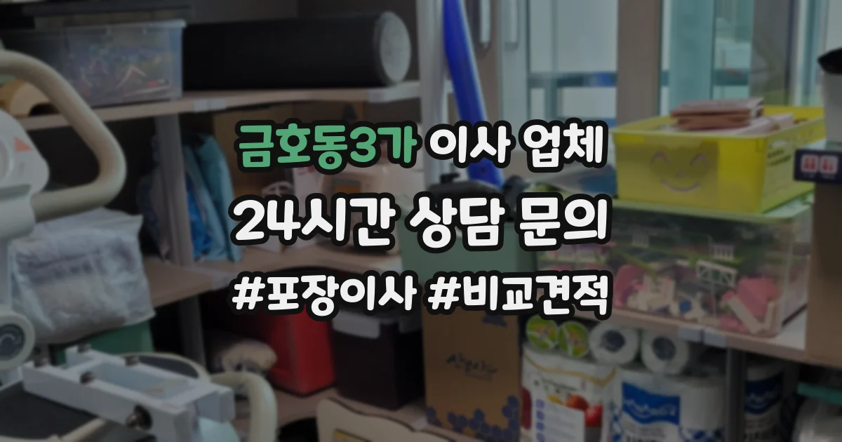 금호동3가 이사 업체