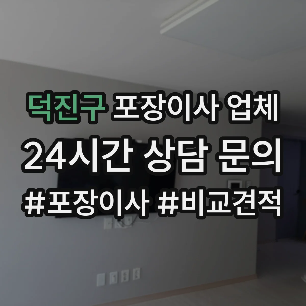 덕진구 포장이사 업체