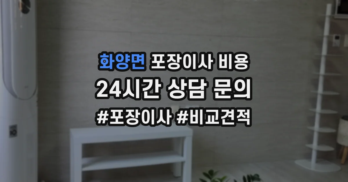 화양면 포장이사 비용