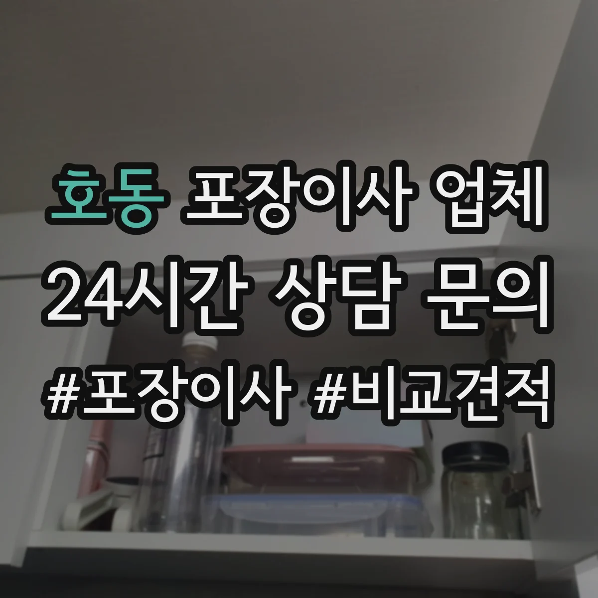 호동 포장이사 업체