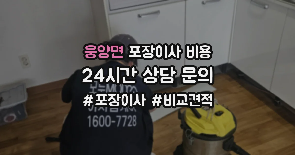 웅양면 포장이사 비용