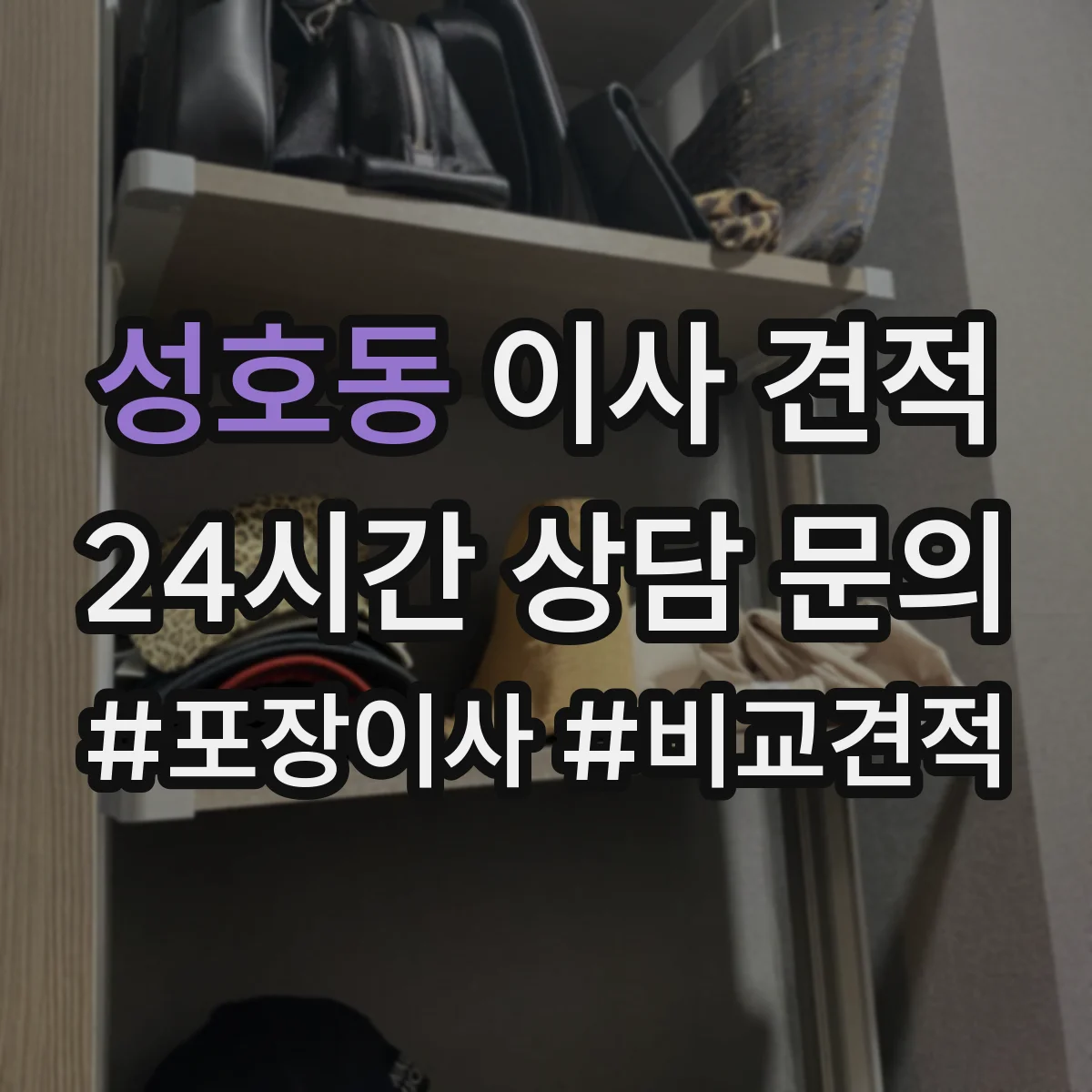 성호동 이사 견적