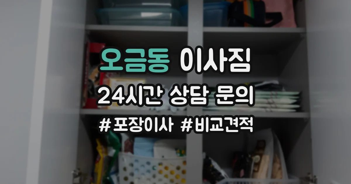 오금동 이사짐