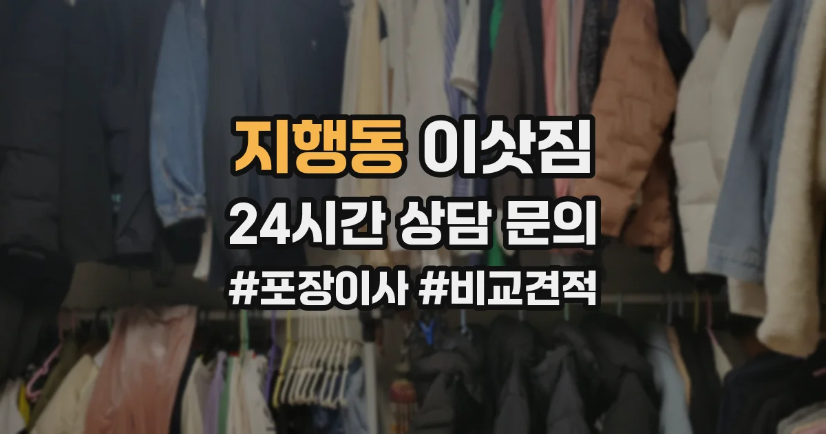 지행동 이삿짐