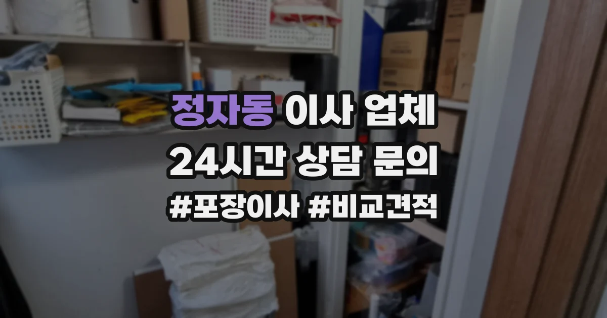 정자동 이사 업체