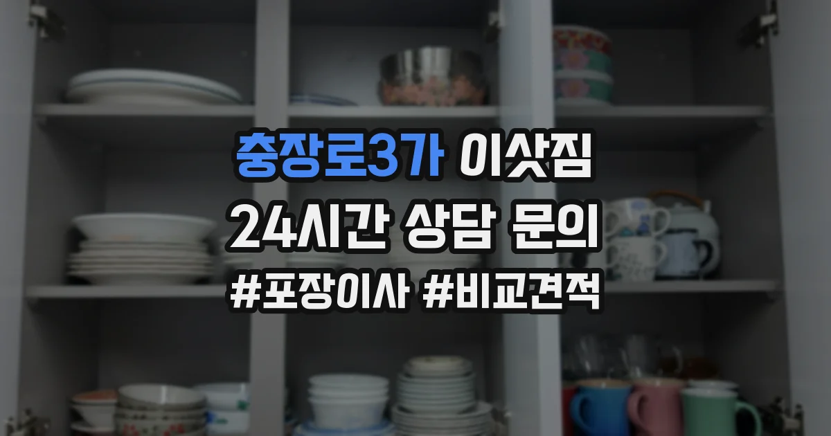 충장로3가 이삿짐
