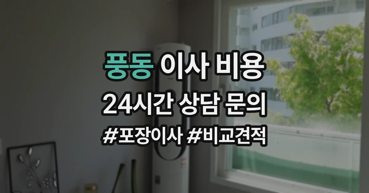 풍동 이사 비용